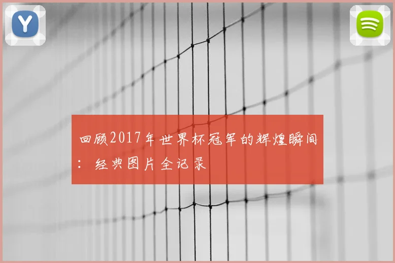 回顾2017年世界杯冠军的辉煌瞬间：经典图片全记录